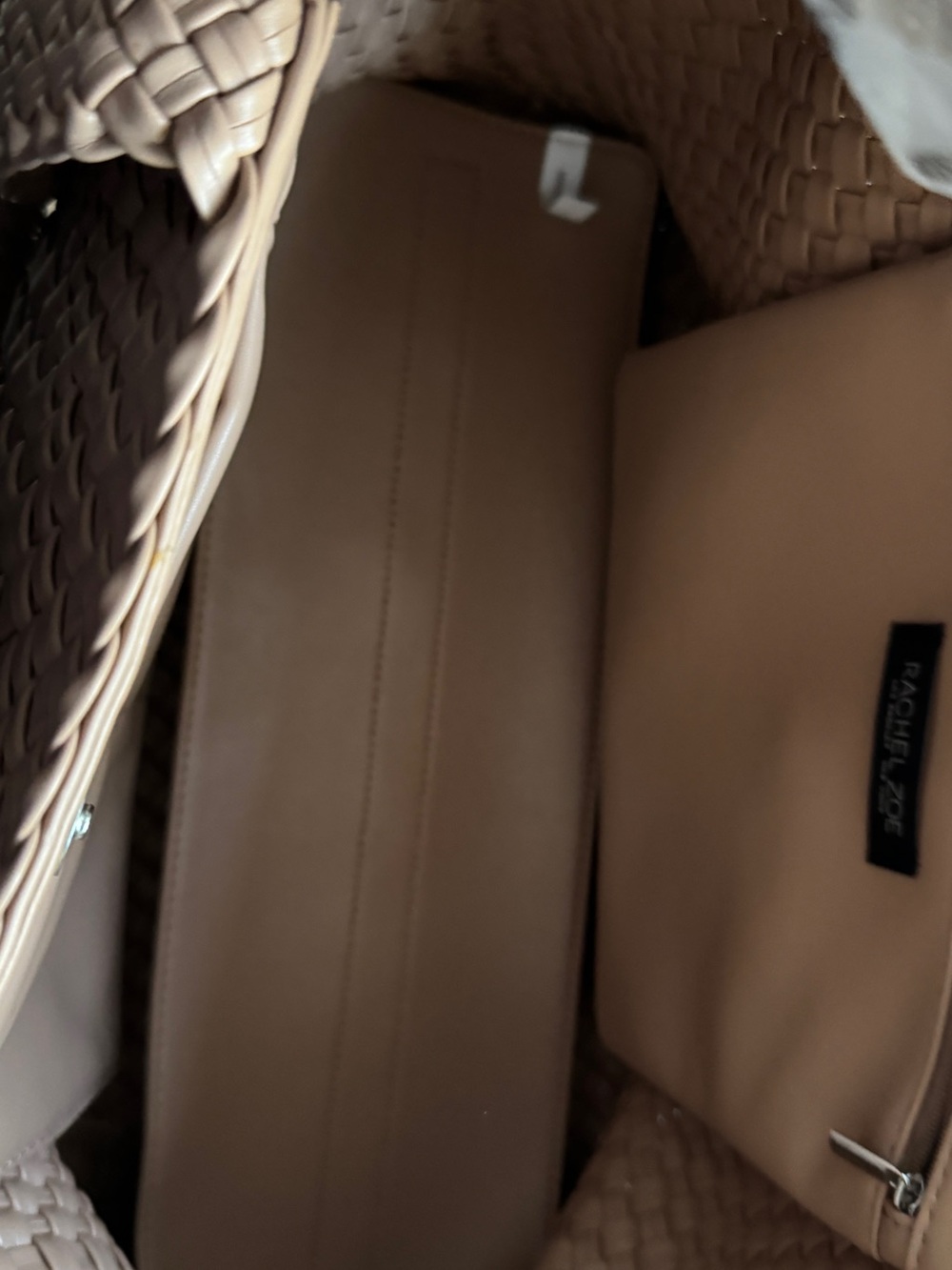 Rachel Zoe Woven pu leather Tote Bag in Tan - Picture 4 of 4